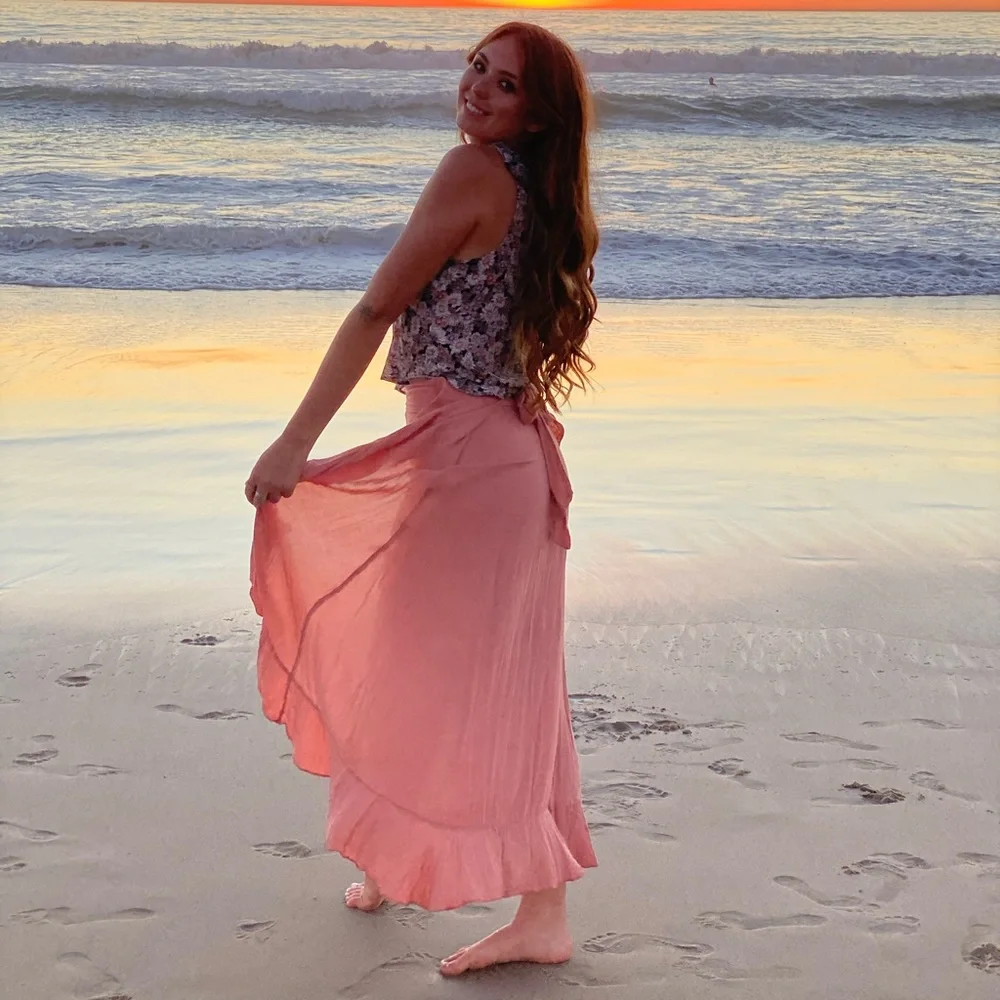 Free People pink wraps pants/skirt - Picture 4 of 15